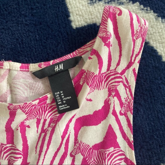 H&M Pink Zebra Cotton Dress - Picture 5 of 11